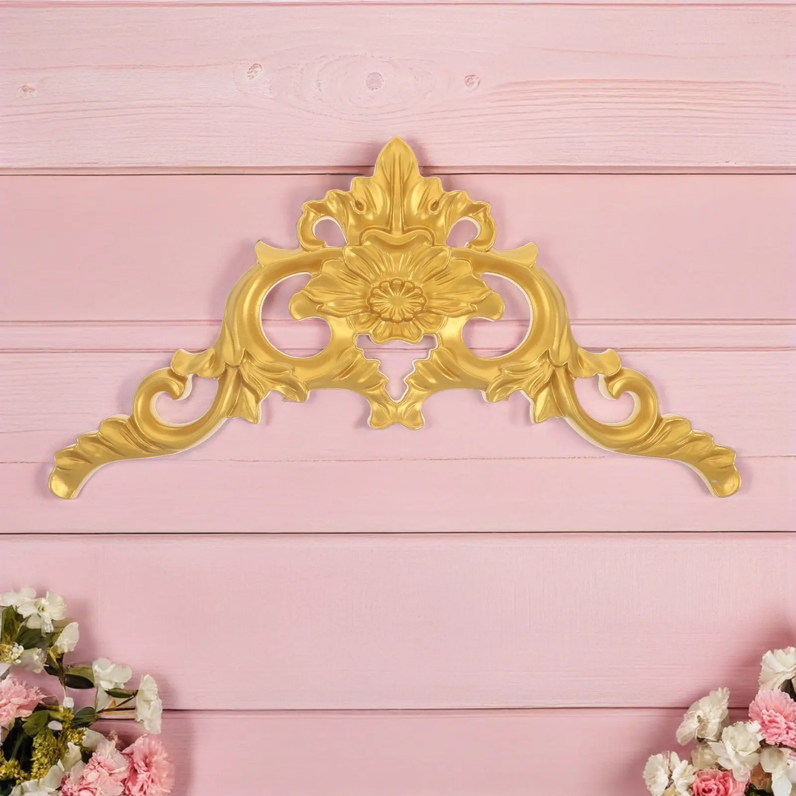 4Pcs Decorative Ceiling Medallions Rococo Corner Rosette Molding European Style Baroque Ceiling Roses for Chandeliers Light