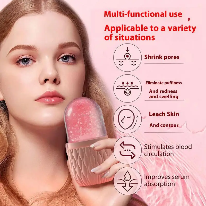 Siliconen ijsblokjes Trays Ice Face Roller Facial Beauty Lifting Massage Ball Contouring Behandelingen Verminder acne Huidverzorgingstool