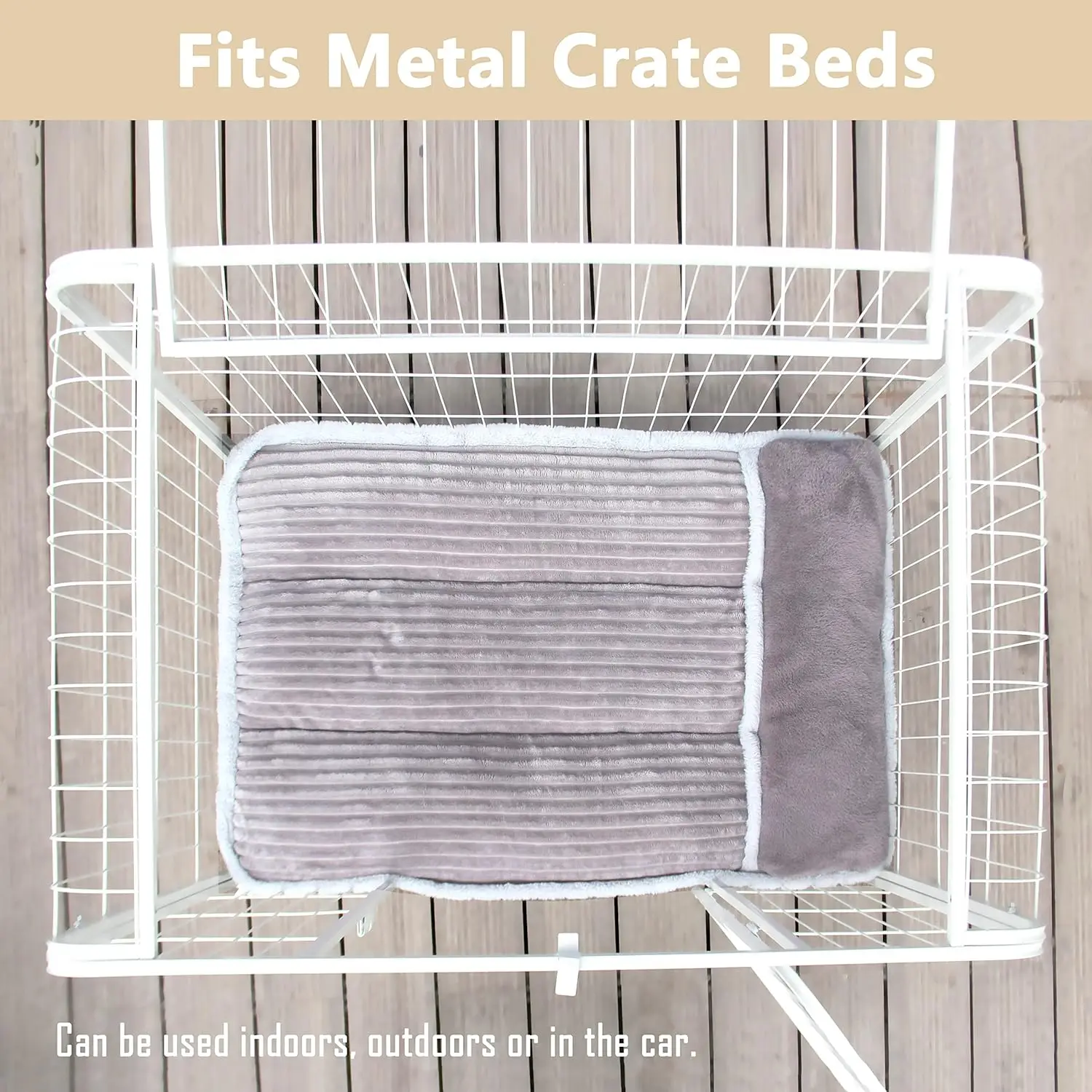 سرير كلب 79X64X7.5 سم للكلاب الكبيرة، مرتبة للكلاب مع وسادة لبيت القفص، أريكة سرير للحيوانات الأليفة، سرير أليف فائق النعومة للمتوسطة، القفز