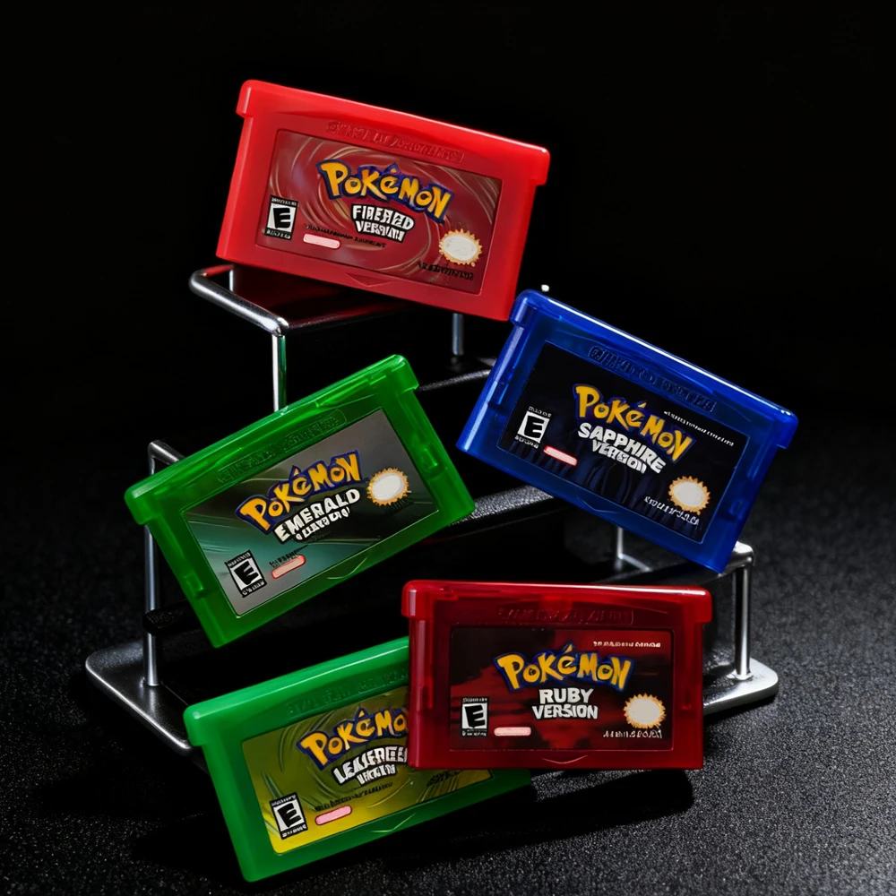 Serie de juegos Pokemon-GBA, cartucho de videojuego de 32 bits, tarjeta de consola EMERALD FIRERED LEAFGREEN RUBY SAPPHIPE