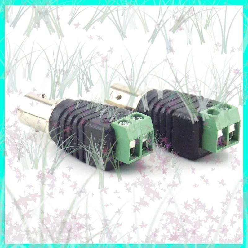 1/2/5/10pcs Coax Cat5 BNC Female Connectors Plug Adapter BNC Plug UTP Video Balun Connector for cable CCTV Camera E3