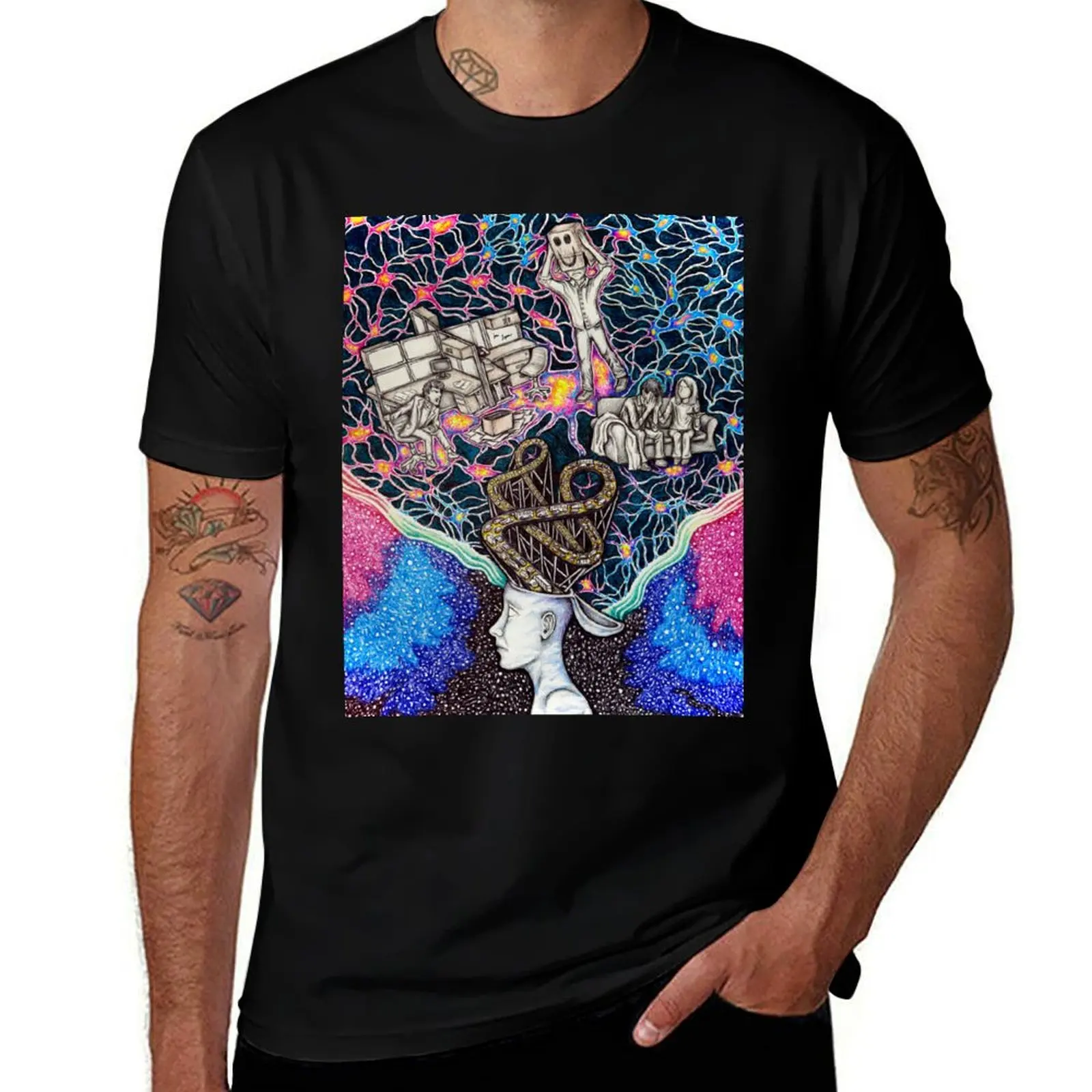 Synapses T-Shirt Gym Exercise Short Sleeve T-Shirt