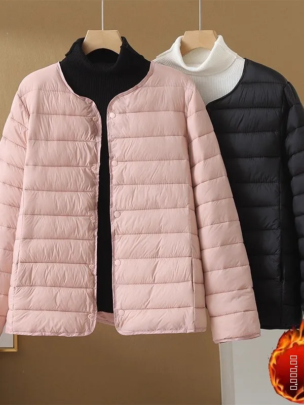 

Женская модная полосатая легкая пуховая куртка больших размеров, повседневная теплая зимняя одежда для дома, хлопковая одежда