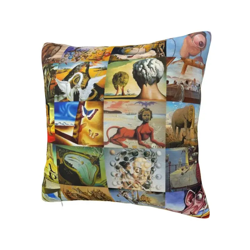 Custom Salvador Dali Artwork Pillow Covers Home Decoration Painting Art Luxury Cushion Cover Velvet Pillowcase