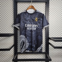 Real Madrid 2023/24 - The Black Dragon's 3D-printed Sports Short-sleeved Jersey Is Suitable for Both Men and Women