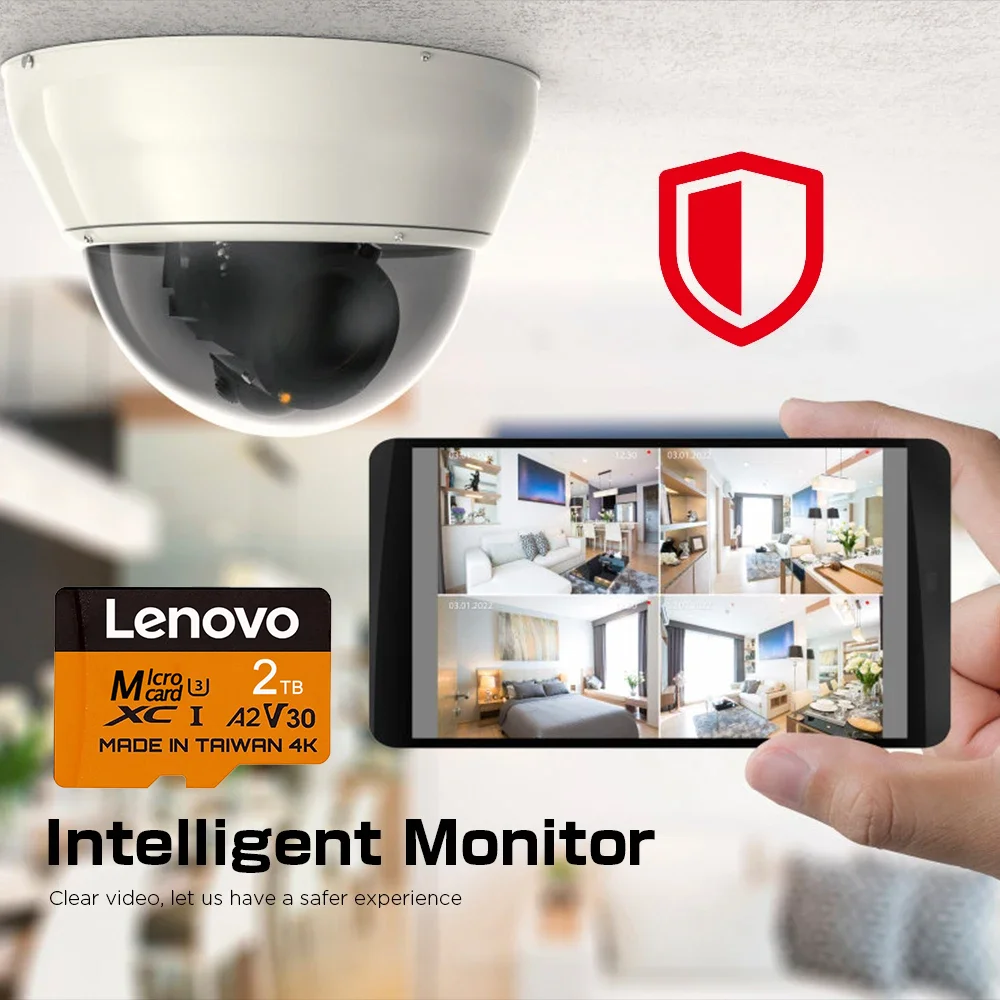 Tarjeta de memoria Lenovo de 1TB, 64GB, 512GB, tarjeta SD de 2TB, Micro TF, velocidad rápida, 256GB para cámara DSLR, PC, pago seguro en todo el mundo