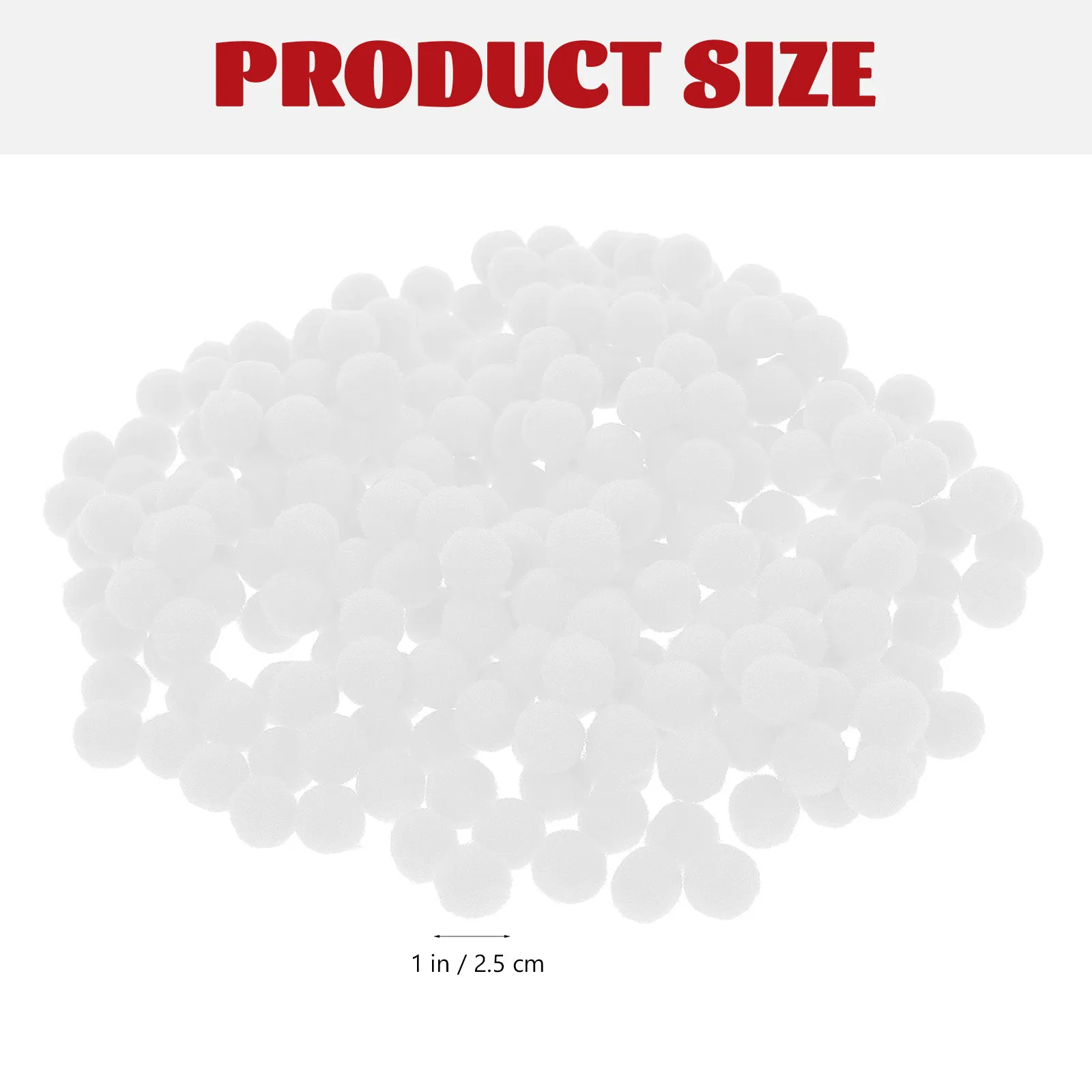 500Pcs Decorative White Craft For For Teachers Christmas Craft Pom Supplies Soft Clothing Accessories