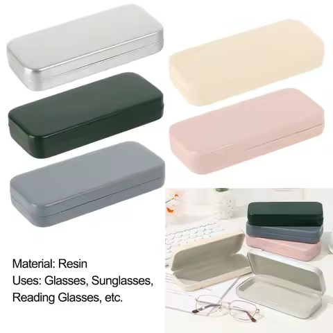 Anti-Fall Compressive Metal Solid Color Glasses Box Tin Box Glasses Storage Case