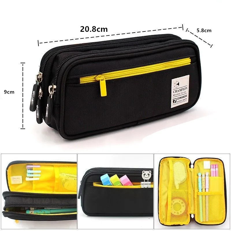 Large Capacity Pencil Case Stationery Cute Boys Girls Gift Pen Bag Pen Box Pencil Cases Storage Student School Office Supplies