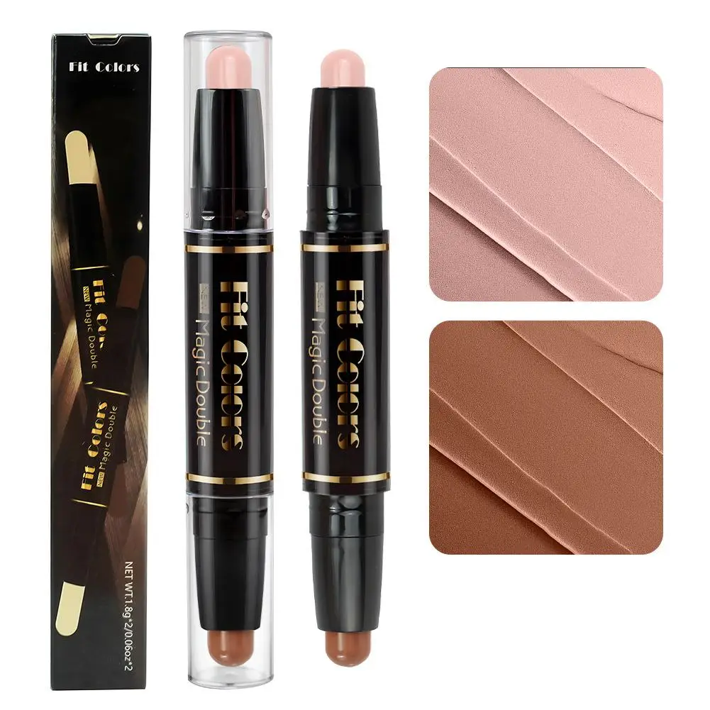 デュアルエンド ハイライター コンシーラー スティック コントゥア シャドウ シャドウ 多機能 スミア フェイス スティック コントゥアリング ボディ ペン ブライトン L0H7