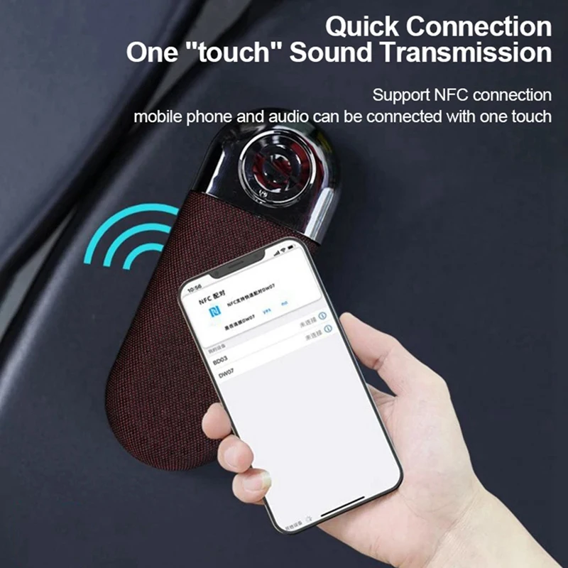 Mini Magnetic Bluetooth Speaker Portable Subwoofer TWS Wireless Music Player NFC Induction Phone Holder