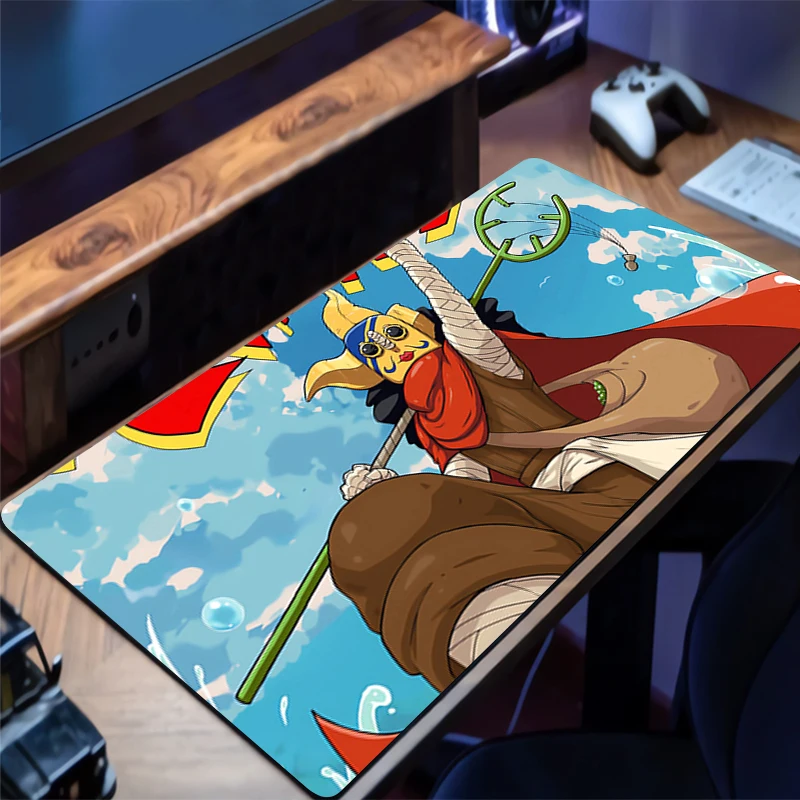 

Mouse Pad Gamer Anti-slip Anime Desk Mat Gaming One Piece Usopp PC Accessories Tablet Pad Large Mousepad Extended Keyboard Mat