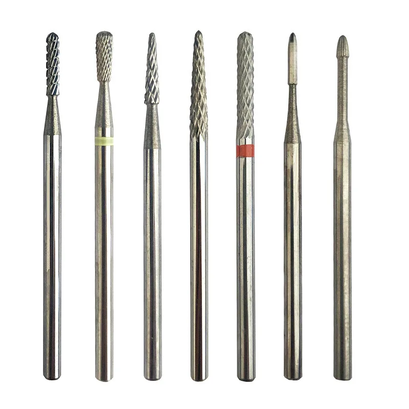 

3/32" Tungsten Nail Drill Bits Manicure Pedicure Drill Bit Head to Nails Under Nail Cleaner Cuticle Cleaning Flame Bit for Efile