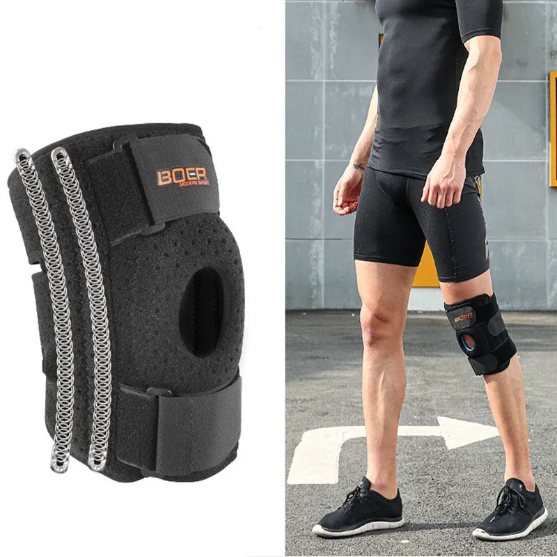 

1pcs Breathable Knee Pad Brace with Side Stabilizers Patella Gel Pads for Knee Support Gym Sport Kneepad Joints Arthritis Pain