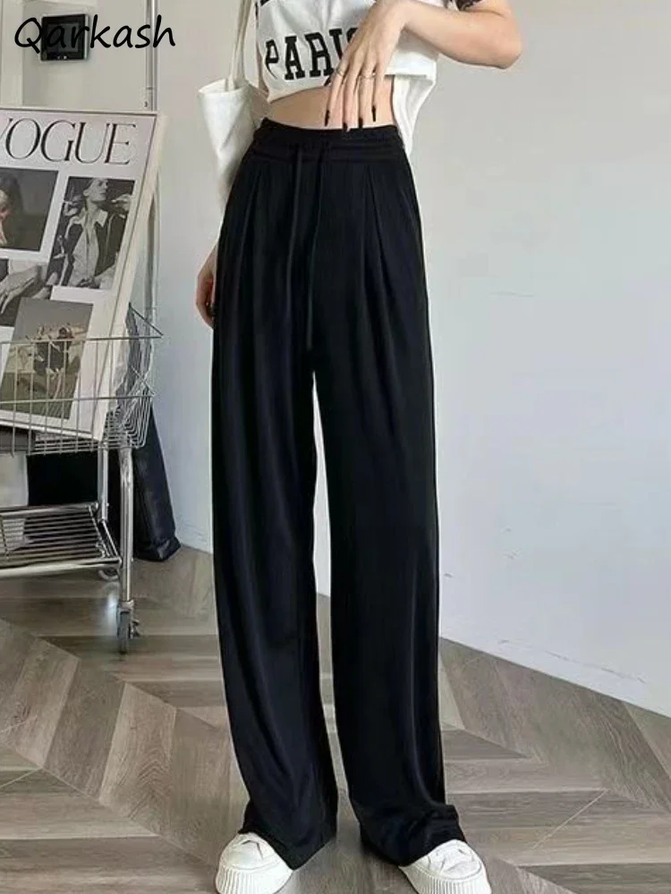 กางเกงกางเกงผู้หญิง S-3XL ขากว้างฤดูร้อน Baggy สบายๆบาง Joggers Streetwear Unisex พื้นฐาน Tender เสื้อผ้า Harajuku Ulzzang