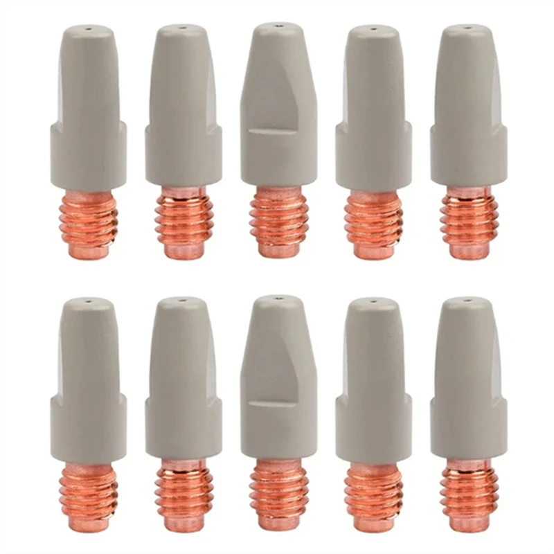 ABSS-10PCS 36KD Welding Contact Tips Coating Protect M8 Gas Nozzle Tip 1.0Mm MIG Welding Torche Welding Tool Parts