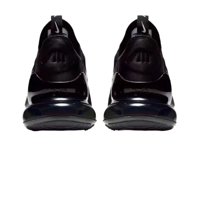 Nike Air Max 270 Unisex สีดํา/สีขาวรองเท้าผ้าใบระบายอากาศ Snug สั้นอเนกประสงค์ยอดนิยมกีฬากลางแจ้ง AH8050-002