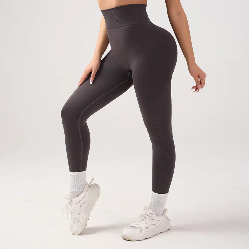 Calça fitness de cintura alta, yoga, sem linhas estranho, esportes sem costura, alta estiramento, corrida e ciclismo, leggings, bodysuittop, academia