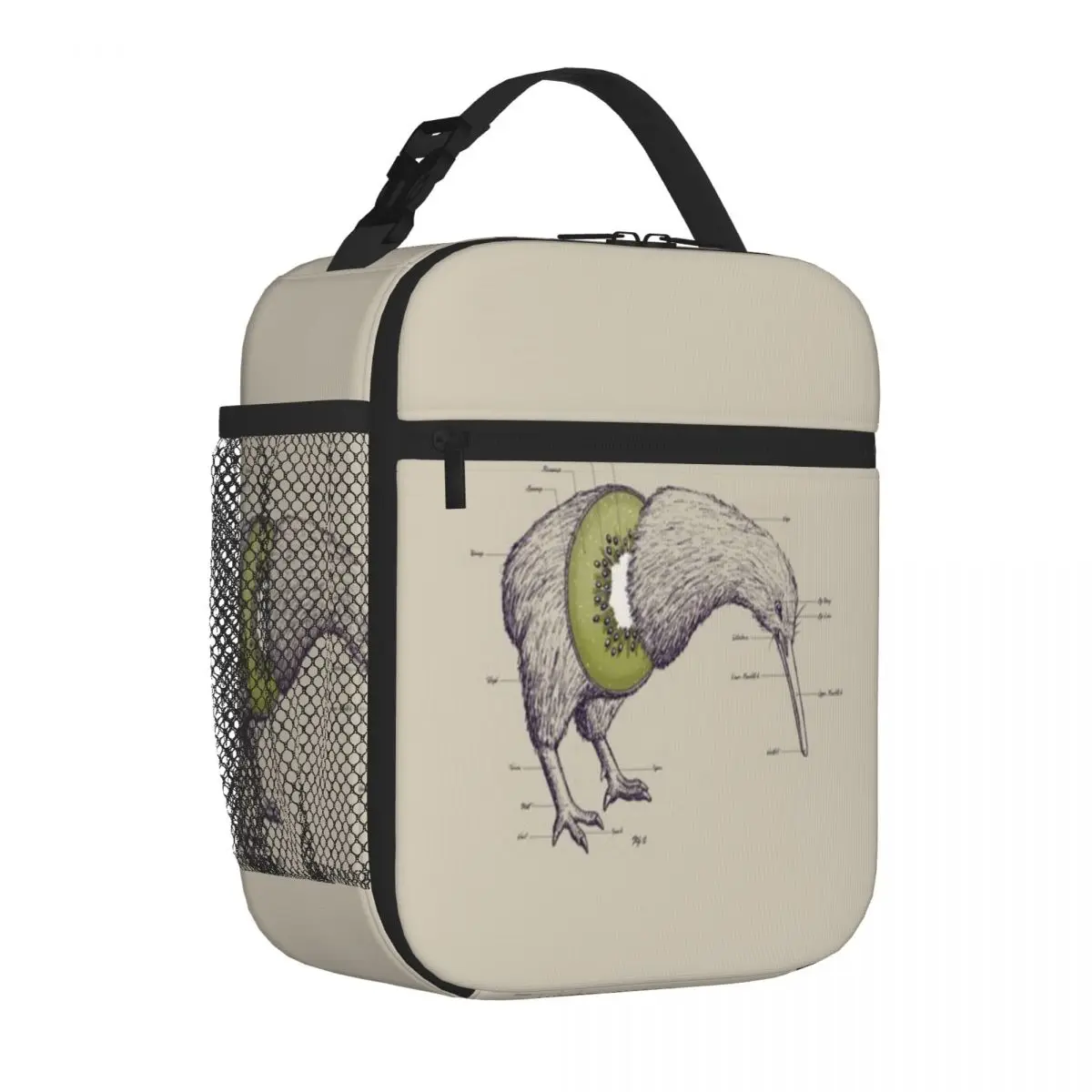 Bestselling Anatomy Of A Kiwi Plain Design School Lunch Bag Newborn Food Storage Insulated Snack Tote