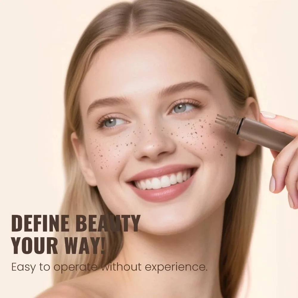 مقاوم للماء النمش المؤقتة ختم القلم 5-نقطة تغطية الضوء النمش وهمية علامة سريعة الجافة Sweatproof فو النمش القلم #3