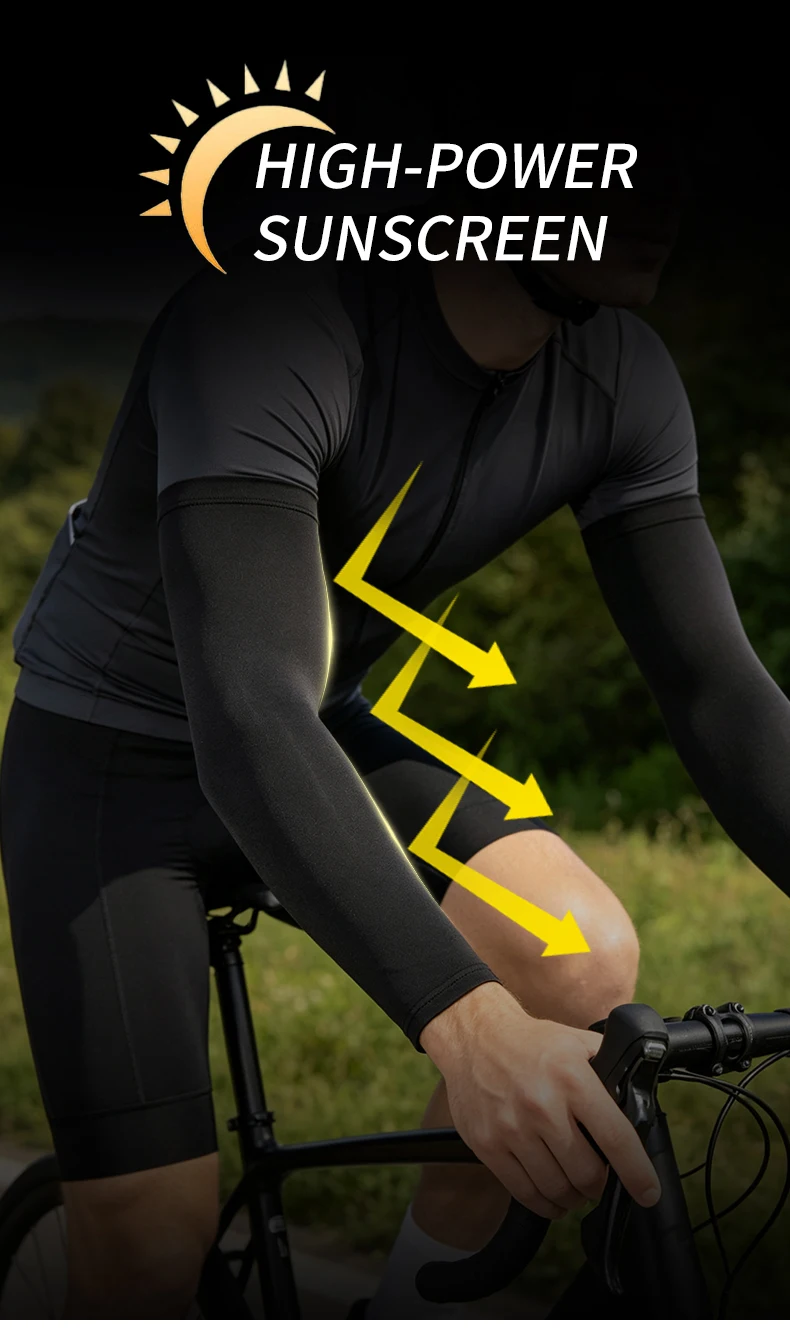 Herren Übergrößen Eisseide Armstulpen, UV-Schutz Rutschfeste Kühlende Ärmel für Sport Radfahren Basketball Outdoor – Detail 8