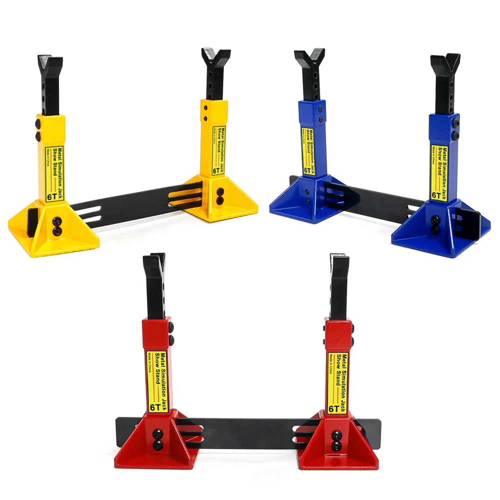 2 pz Metallo Mini Jack Stand Decorazione Strumento di Riparazione Per 1/10 Rc Crawler Auto Trxs Trx4 Axial Scx10 Rgt Yikong Cc01d110 Tf2