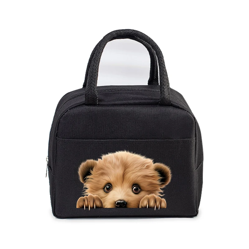 

Ланч-бокс с акварельным рисунком животных: кролик, коала... Дизайнерская сумка для обеда с мультяшным принтом для школьников, портативная сумка-бенто для детей, женщин и мужчин.