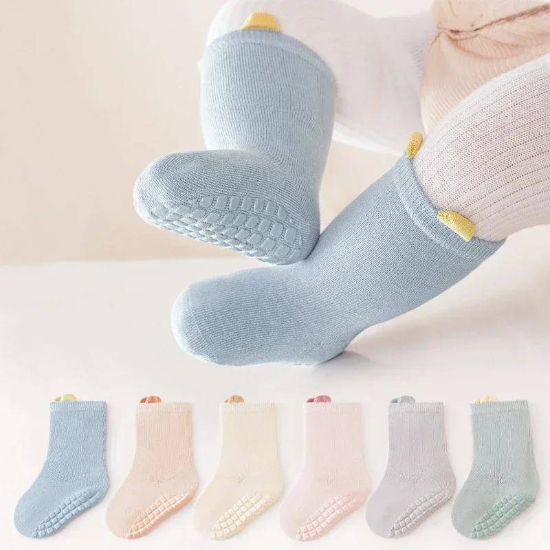 Kids Soft Fashion Trampoline Socks Baby Middle Tube Stockings Long Floor Socks for Infant Toddler Boys Girls School Casual Shoes