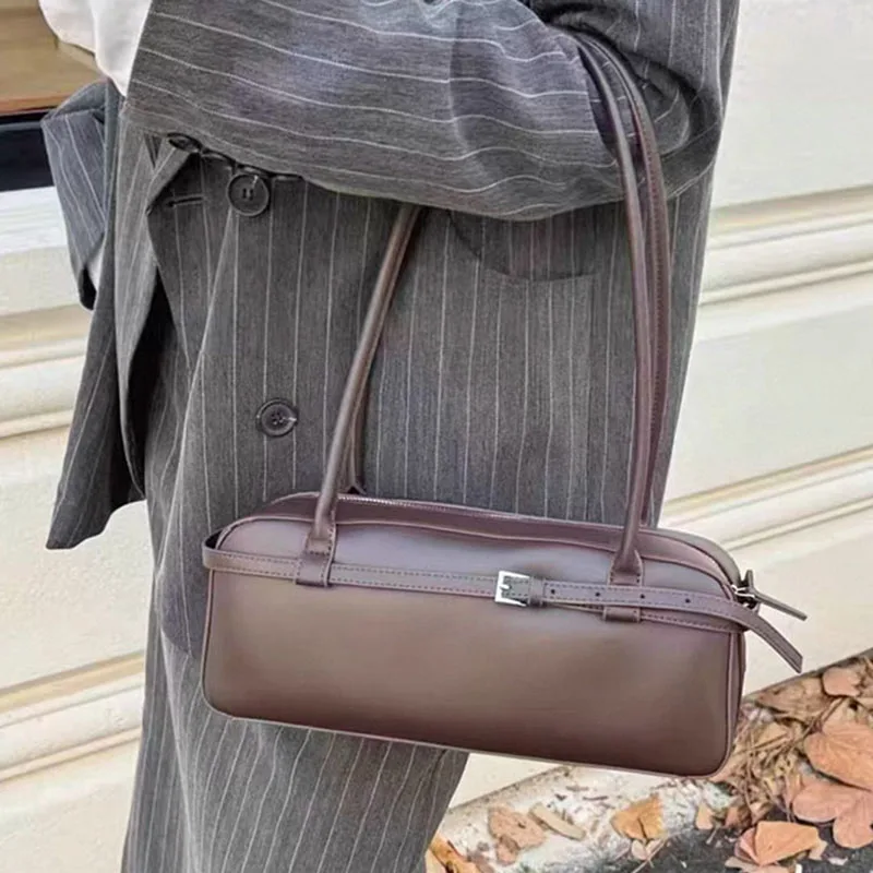 

Универсальная женская дизайнерская сумка на молнии в стиле ретро, модная дорожная сумка, однотонная офисная элегантная женская сумка на одно плечо, подмышки