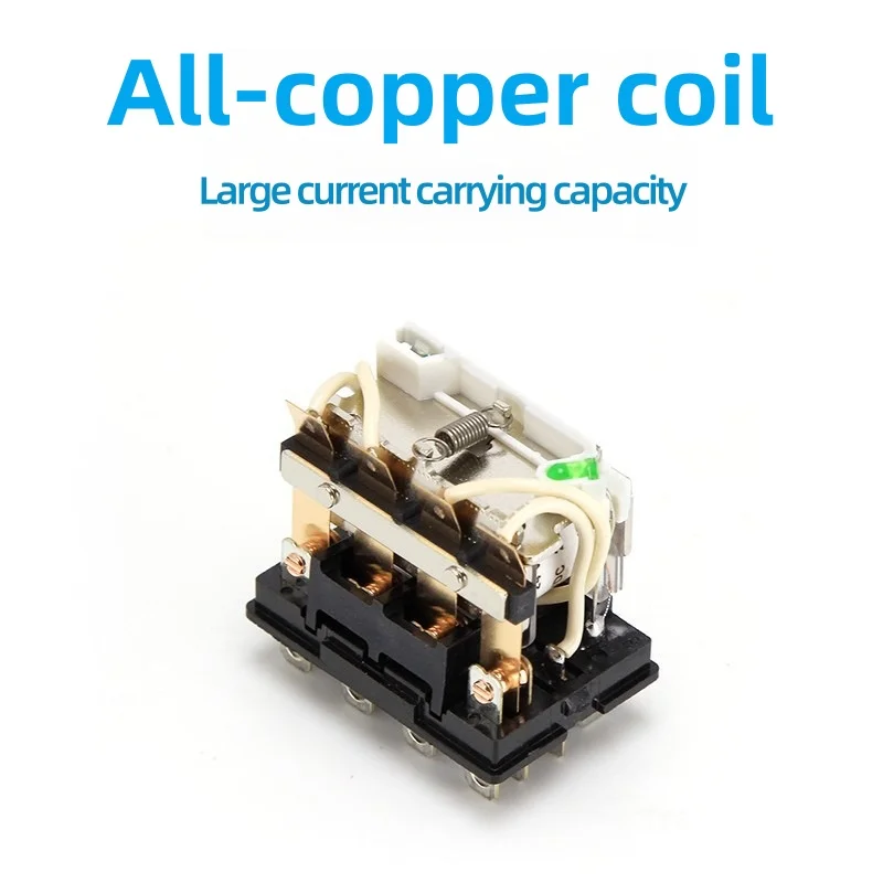 2Pcs CNTD CKL-4CS Miniature Relay 14-Pin Octal 4PDT 10A 250VAC 30VDC Plug-in Silver Alloy 14 Coil Voltages DC/AC CCC CE RoHS