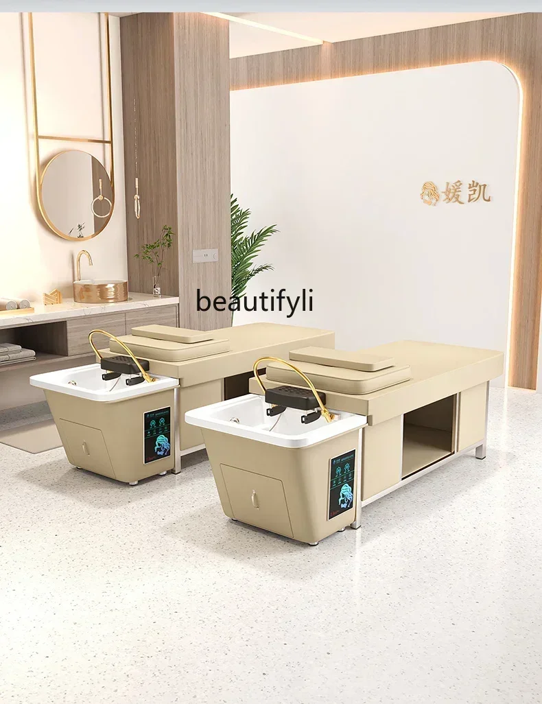 

YH Thai Head Therapy Shampoo Chair Stainless Steel Shelf Intelligent Constant Temperature Water Circulation Massage Couch