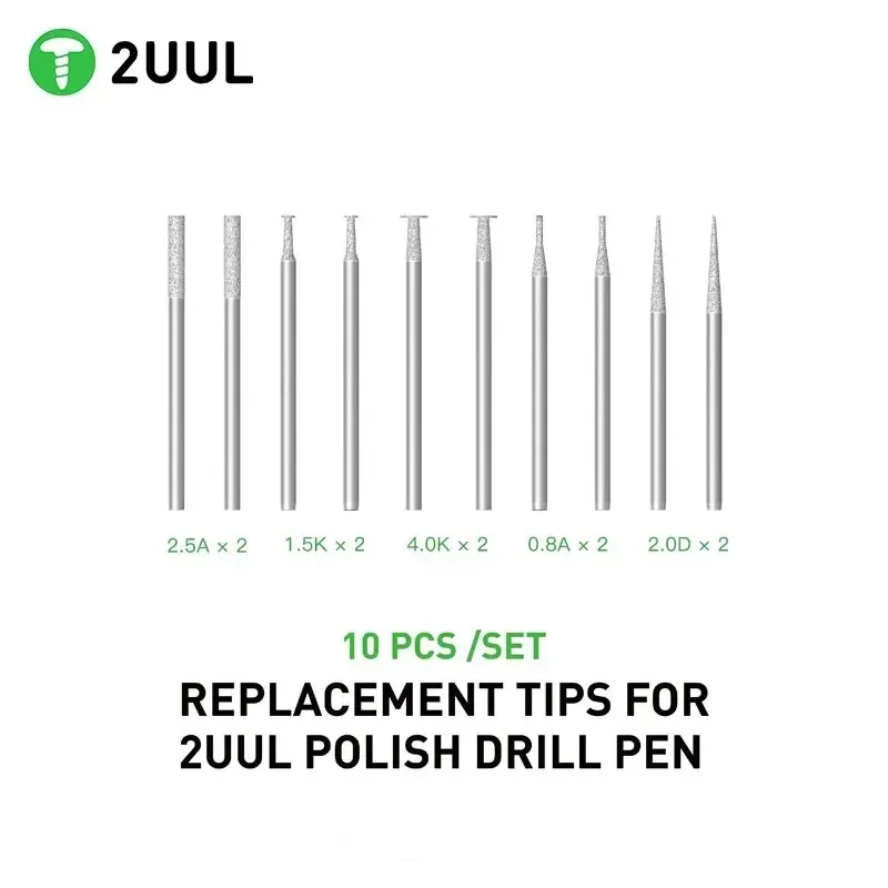 

2UUL Grinding Pen Head Replacement Part 2.35MM Drill Pen for DA81/ DA84 Electric Grinder Engraving CPU IC Chip NAND PCB Repair