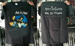 Vtg Rare T Shirt Alice In Chains We Die Young Black Reprint Usa Size