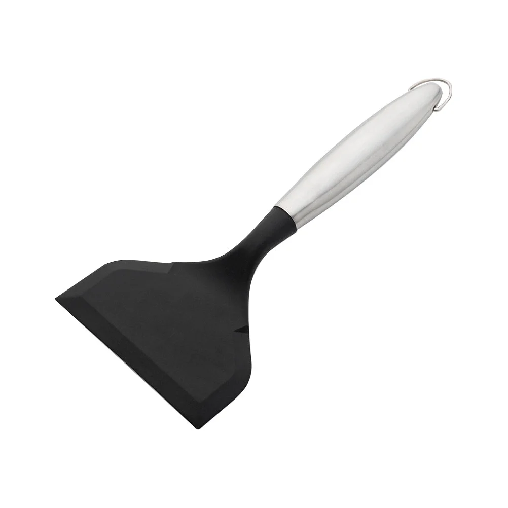 

Silicone Frying Spatula Non Stick Cooking Utensils Stainless Steel Handle Cake Food Home Kitchen Tool Supply