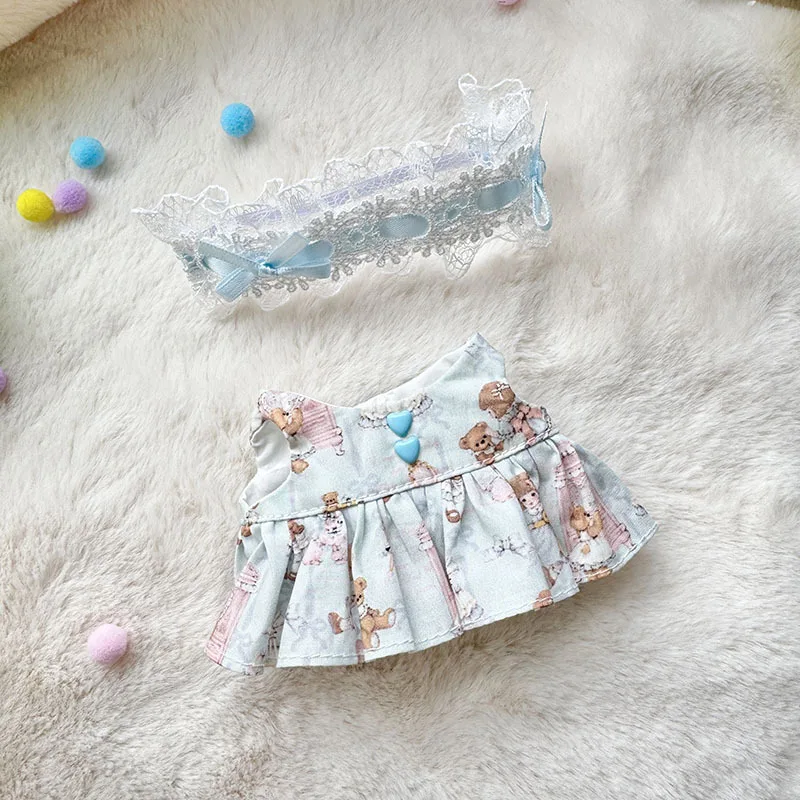 Hot Sale For Sale Only Doll Clothes 16cm Lila Luky Series Pendant Doll Dress Lolita Dress Headscarf Cute Children Christmas Gift