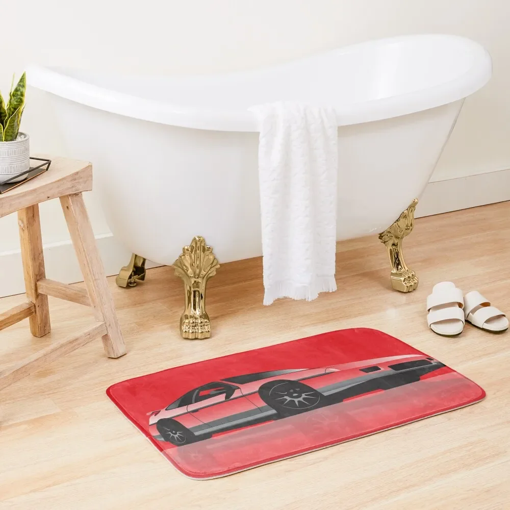 

Fiero Red Bath Mat Front Door Rooms Bathtub Carpet Mat