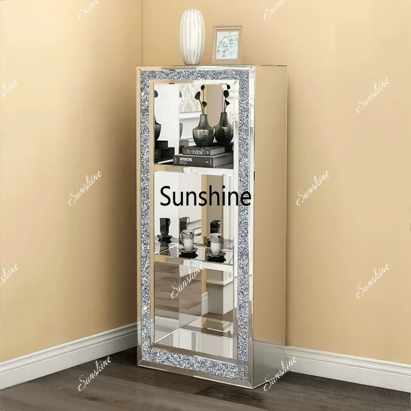 Modern light luxury display cabinet Home guest restaurant Glass storage cabinetT*