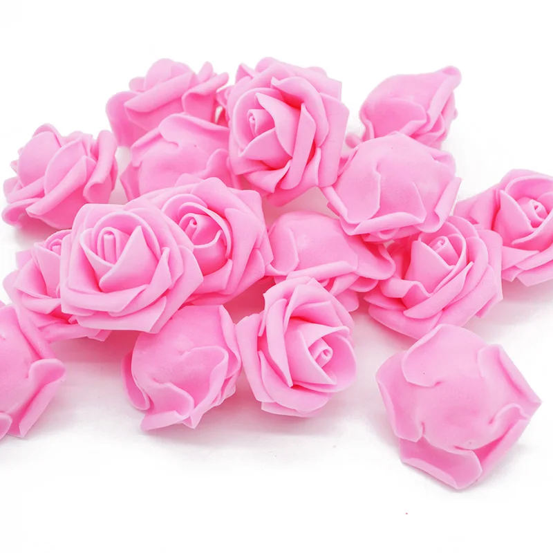 4CM 20PCS Artificial Flowers Wedding Decoration PE Foam Rose Flower Head DIY Scrapbooking Fake Flowers Bouquet Home Decor