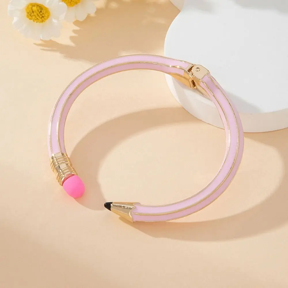 Pencil Shaped Colorful Pencil Bracelets Creative Round Cuff Bracelets Gift Funny Women's Pencil Bangle Back To School - view 3