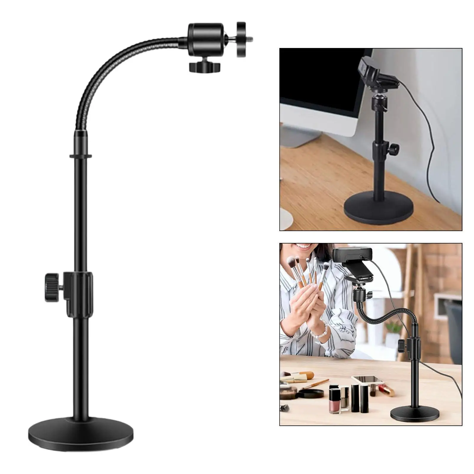 

Подставка для планшета, портативная регулируемая ручка, универсальная металлическая вращающаяся на 360 градусов основание для веб-камеры, Tripe Tripie, настольное крепление для телефона