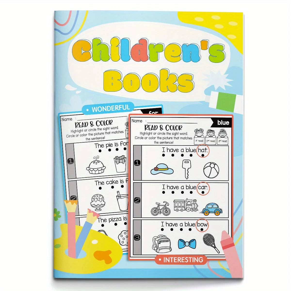 Learn Words and Sentences Through Fun Pictures: A Bright and Interactive English Learning Book That Helps Preschoolers Build
