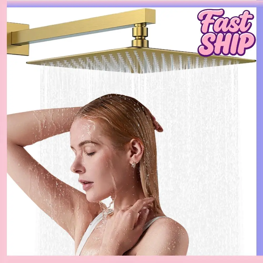 

10 Inch All-Copper Shower Head with Handshower Polished Shower Sprayer Square Shower Head for Home Bathroom Accessories