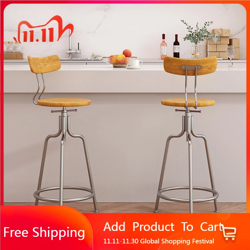 

Ultralight Ergonomic Bar Stools Vanity Italian Sturdy Industrial Bar Stools American Party Ergonomic Metal Cadeira Furniture