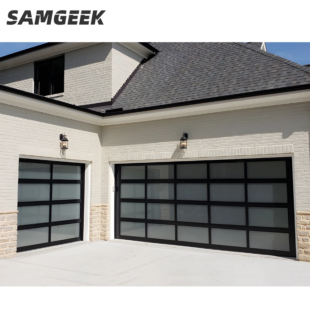 APRO Best Selling Custom Doors Waterproof Soundproof Roll Up Door Aluminum Glass Garage Door