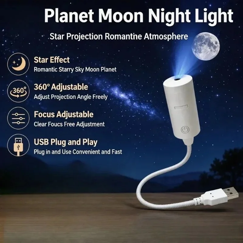 Wall Decor Galaxy Star Projector Lamp, Adjustable Focus 8 Patterns Plug & Play Starry Sky Ambient Light for Bedroom Home Decor