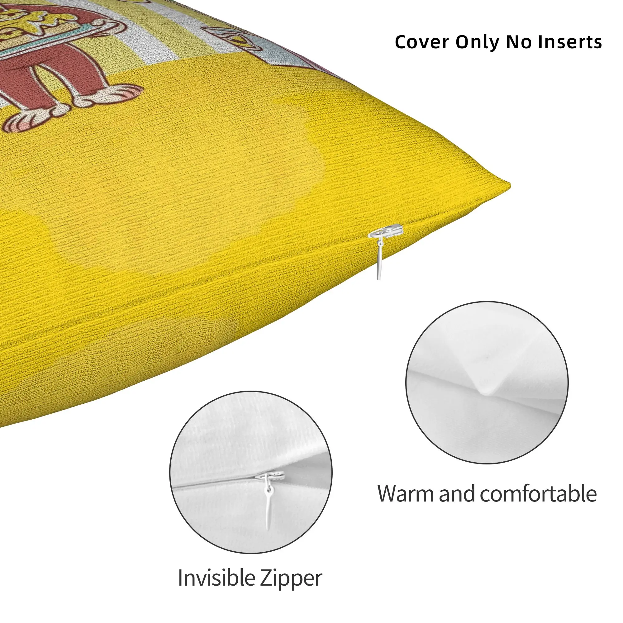 Soft Curious George Monkey Cartoon Pillowcase Polyester Cushion Cover Decorative Birthday Throw Pillow Case Cover Home Wholesale