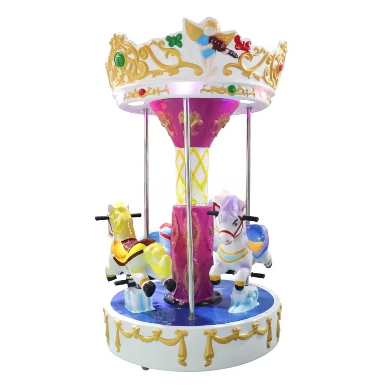 

Carousel Glow Children's 3 Seats Carousel Fiberglass Amusement Park Carousel