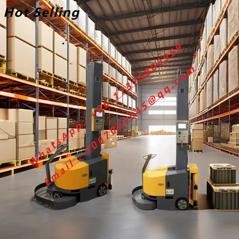Large Pallet Size Automatic Mobile Pallet Stretch Film Wrapper Machine Pallet Stretch Wrapping Machine with CE
