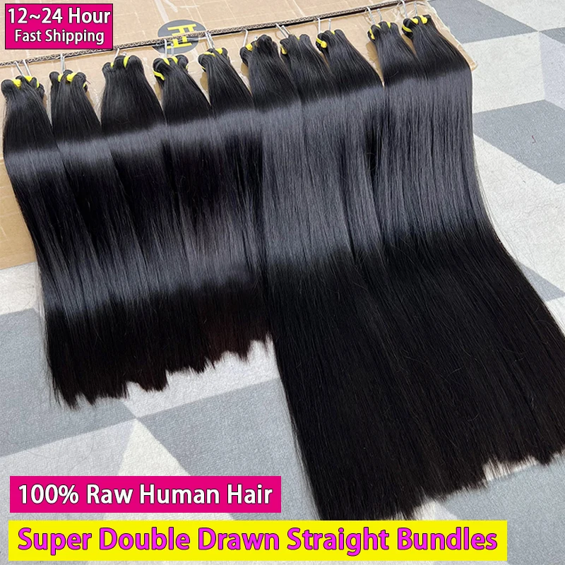 ผมตรงแบบซุปเปอร์ดับเบิ้ลดรอน 100% ผมแท้แบบมัด ไม่ผ่านการแปรรูป ผมเวอร์จินเวียดนามแท้ สำหรับต่อผมแบบมัด