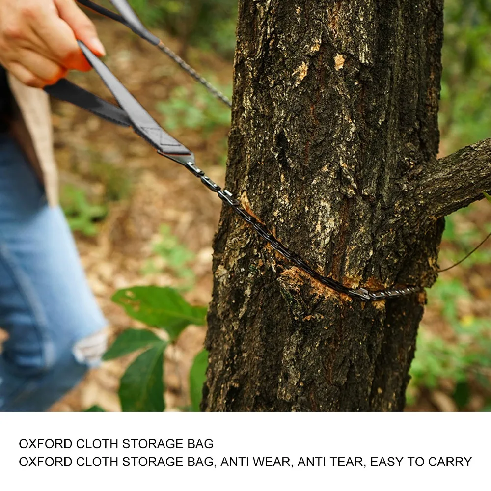 

Набор из 2-х портативных цепных пил с 11 зубьями, высокопроизводительные, с противоскользящими рукоятками, для выживания, сверхмощные, стальные, для походов и приключений